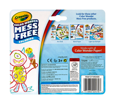 Crayola Color Wonder Mess Free 10 Mini Markers Pastel Colors