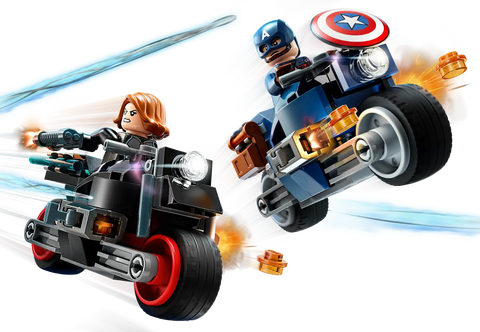 LEGO - Black Widow & Captain America Motorcycles 130 Pieces