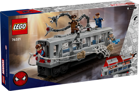 LEGO - Marvel Spider-Man vs. Doc Ock Subway Train Scene 76321 393 Pieces