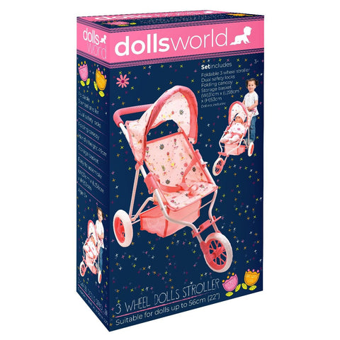 Dolls World 3-Wheels Stroller