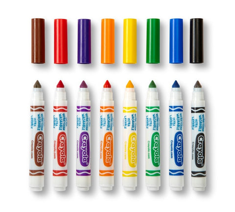 Crayola 8 Ultra Clean Washable Markers Broad Line Tip