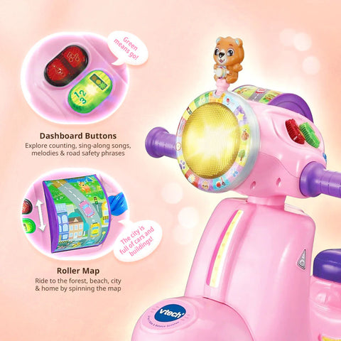 VTech 2-in-1 Ride & Balance Scooter Pink