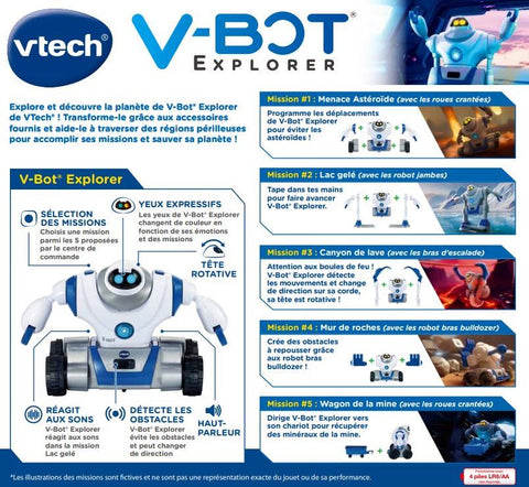 VTech V-Bot Explorer Mon Robot 5 en 1