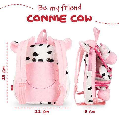 Perletti Connie The Cow Reversible Backpack With Plush Toy 25cm