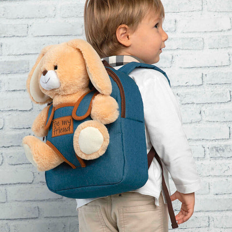 Perletti Bob Bunny Backpack With Plush Toy 26cm