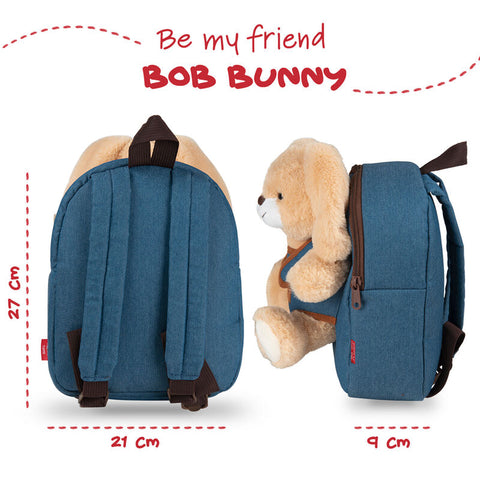 Perletti Bob Bunny Backpack With Plush Toy 26cm