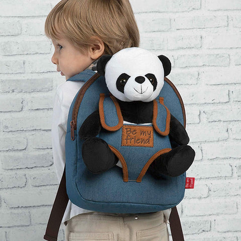 Perletti Paul Panda Backpack With Plush Toy 26cm