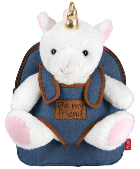 Tiara Unicorn Backpack With Plush Toy 26cm