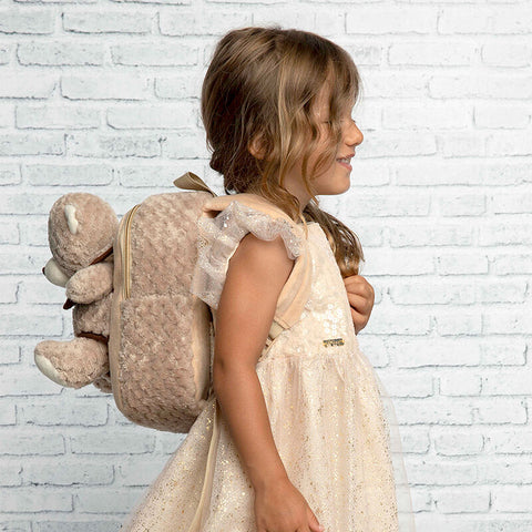 Perletti Milly Bear Backpack With Plush Toy 26cm