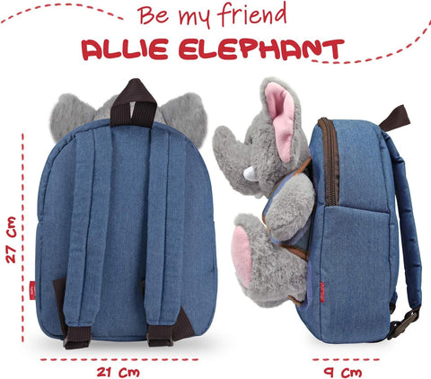 Perletti Elephant Allie Backpack With Plush Toy 26 cm