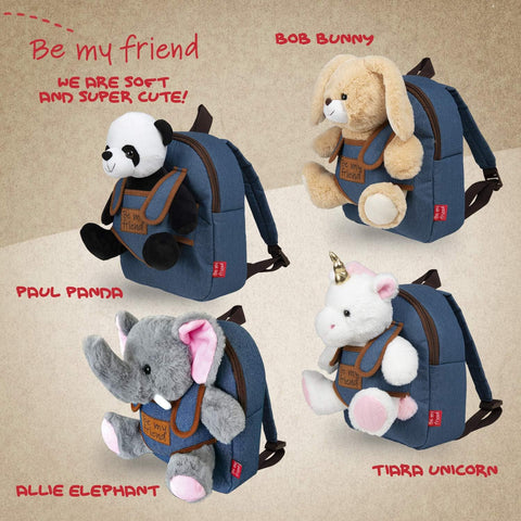 Perletti Elephant Allie Backpack With Plush Toy 26 cm