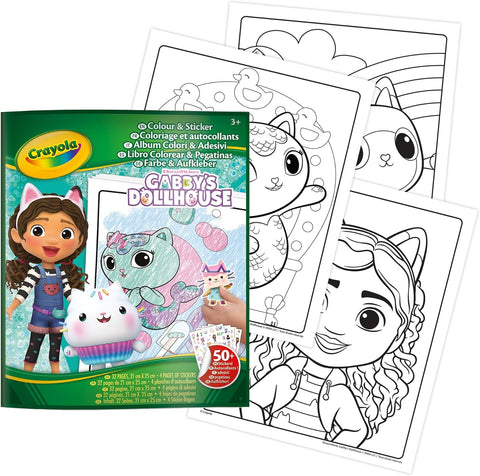 Crayola Gabby's Dollhouse Coloring Book & Stickers