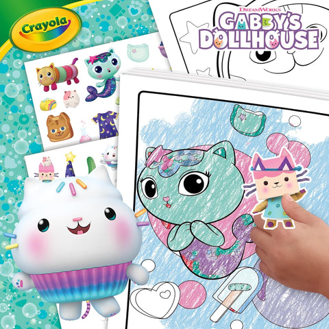 Crayola Gabby's Dollhouse Coloring Book & Stickers