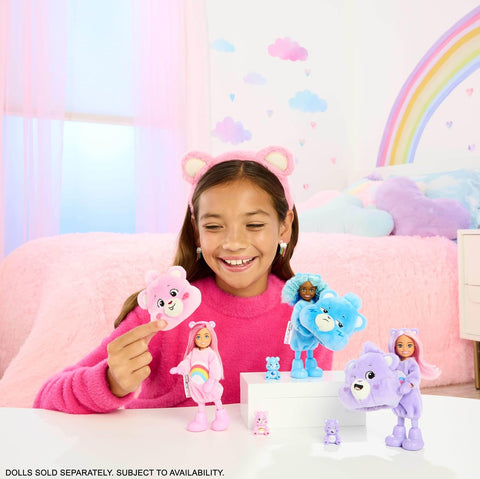 Barbie Cutie Reveal Care Bears Series Chelsea Small Doll & Accessories, 6 Surprises JCN97