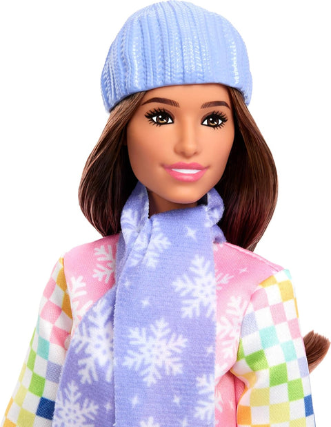 Barbie Careers Snowboarder Doll in Pink Jacket With 10+ Accessories Including Color-Change Snowboard JKF78