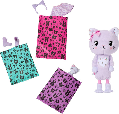 Barbie Cutie Reveal Cuddly Series Chelsea Small Dolls & Accessories, 6 Surprises JMW63