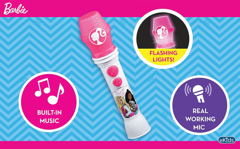 KIDDESIGNS Sing-Along Microphone Barbie