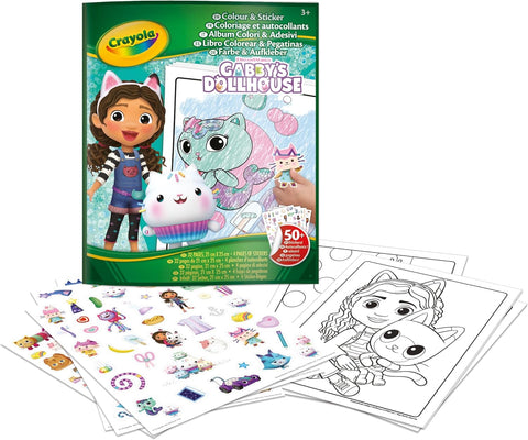 Crayola Gabby's Dollhouse Coloring Book & Stickers