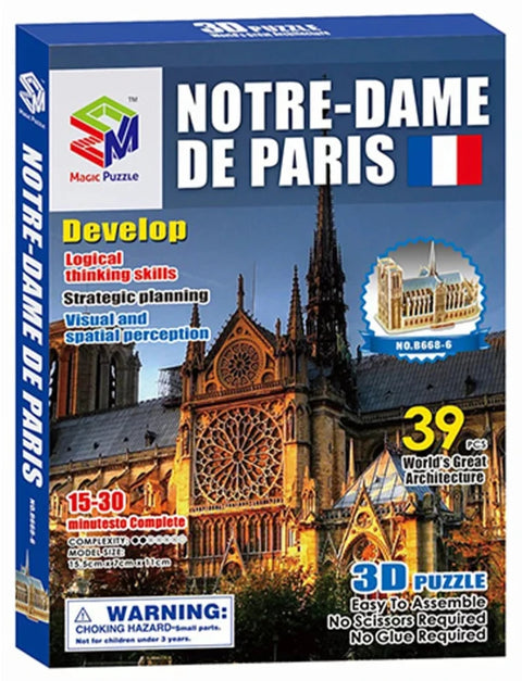 Magic Puzzle Notre Dame De Paris 3D Puzzle 39 Pieces