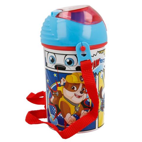 Paw Patrol Water Bottle 450ml With Straw and Strap