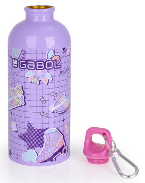 Gabol Funny Kids Lilac Stainless Water Bottle 600ml