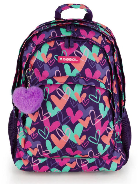 Gabol Kokoro Hearts 3 Parts Backpack 44cm School Set