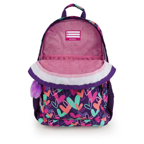 Gabol Kokoro Hearts 3 Parts Backpack 44cm School Set