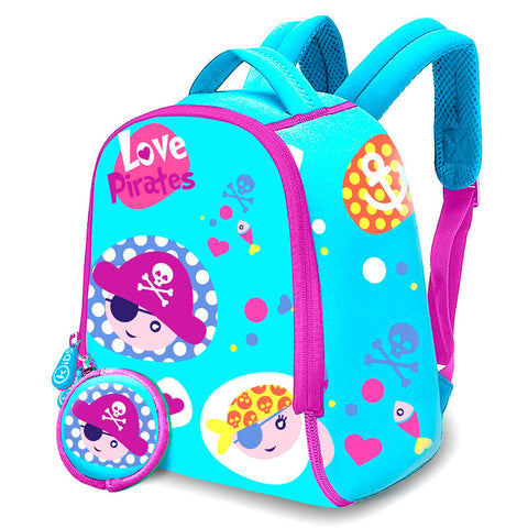 Neoprene Pirates Backpack With Purse 25cm