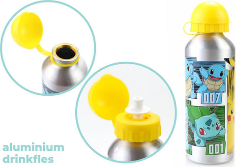 Pokémon Aluminium Water Bottle 500ml Assorted