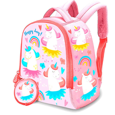 Neoprene Unicorn Backpack With Purse 25cm