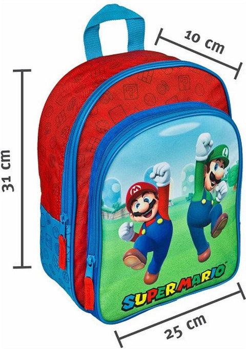 Super Mario Nintendo Backpack 2 Compartments 31cm