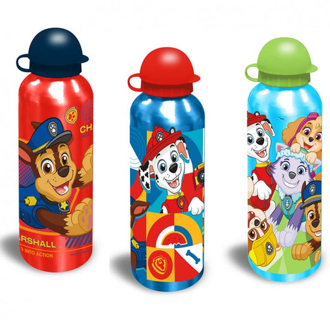 Paw Patrol Aluminium Water Bottle 500ml Assorted