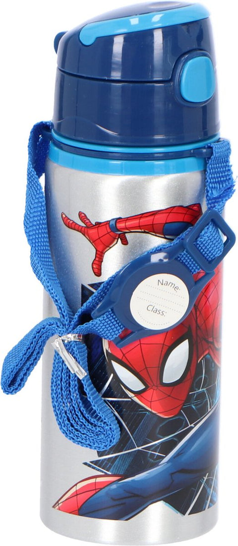 Marvel Spider-Man Aluminium Water Bottle With Lace 500ml