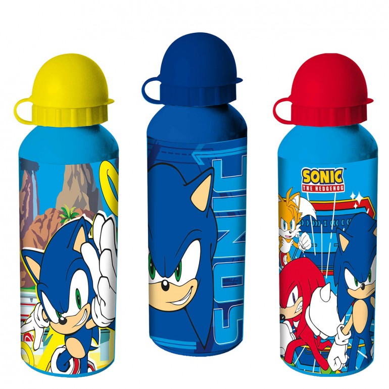 Sonic The Hedgehog Aluminium Water Bottle 500ml Assorted – PlayBox