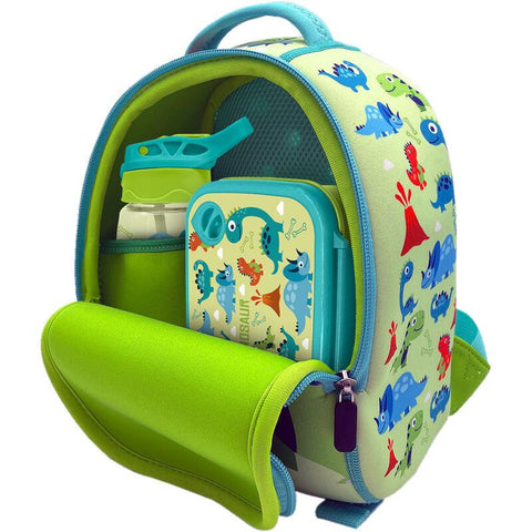 Neoprene Dinosaur 1 Backpack With Purse Blue 26cm