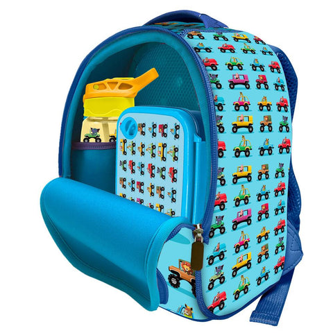 Neoprene Cars Backpack With Purse 26cm