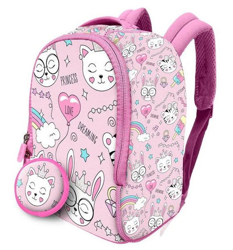 Neoprene Cats Backpack With Purse 26cm