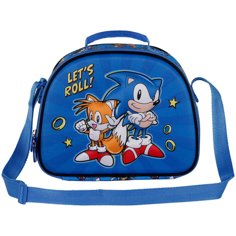 Sonic The Hedgehog Let's Roll 3D Lunch Bag