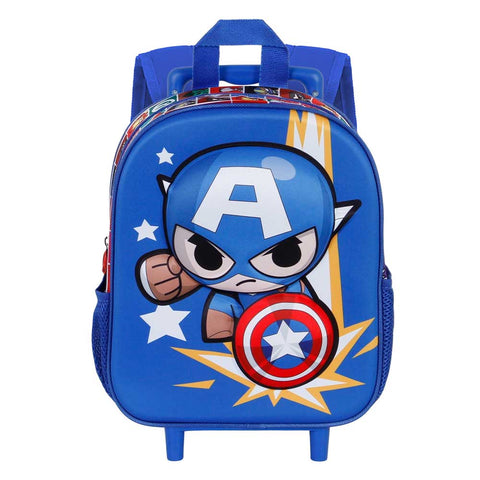 Marvel Captain America Punch 3D Trolley Backpack 34cm