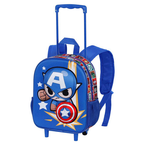 Marvel Captain America Punch 3D Trolley Backpack 34cm