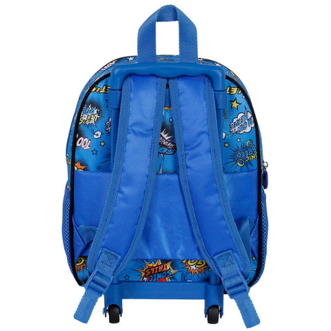 Sonic The Hedgehog Let's Roll 3D Trolley Backpack 34cm