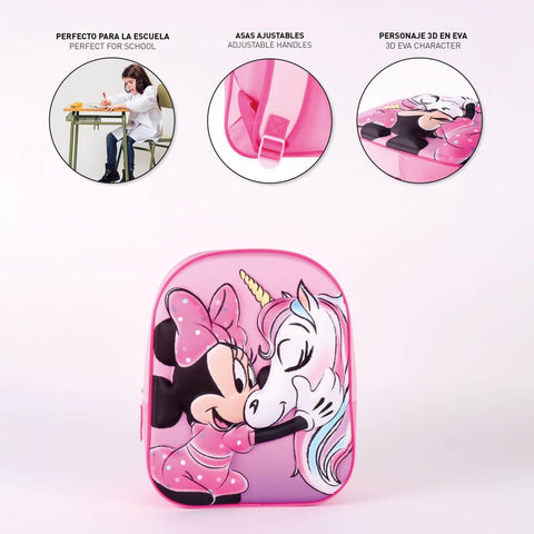 Disney Minnie Mouse & Unicorn 3D Backpack 31cm