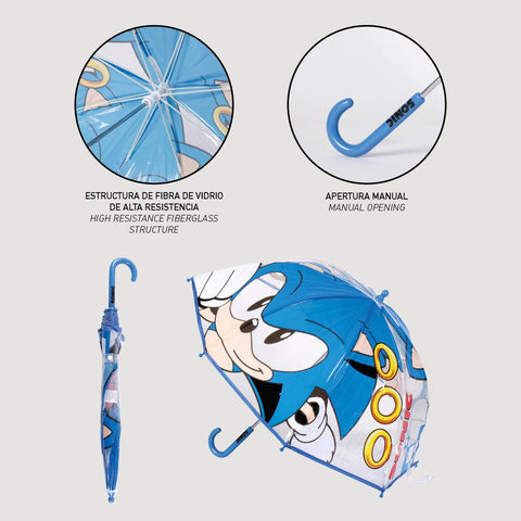 Sonic The Hedgehog Manual Umbrella 45cm