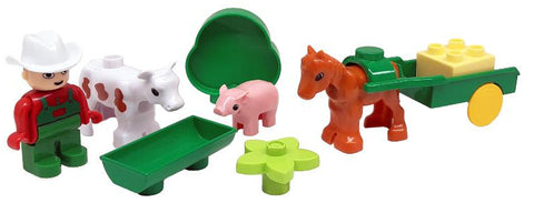 Unico Plus Country Farm Set with Cow Horse & Pig