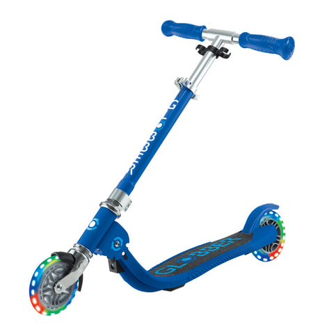 Globber Flow Foldable Junior Lights 2-Wheel Scooter Navy Blue 3+ Years