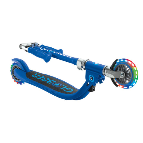 Globber Flow Foldable Junior Lights 2-Wheel Scooter Navy Blue 3+ Years