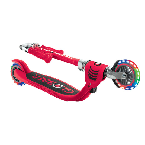 Globber Flow Foldable Junior Lights 2-Wheel Scooter Red 3+ Years