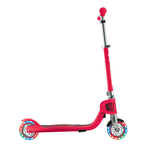 Globber Flow Foldable Junior Lights 2-Wheel Scooter Red 3+ Years