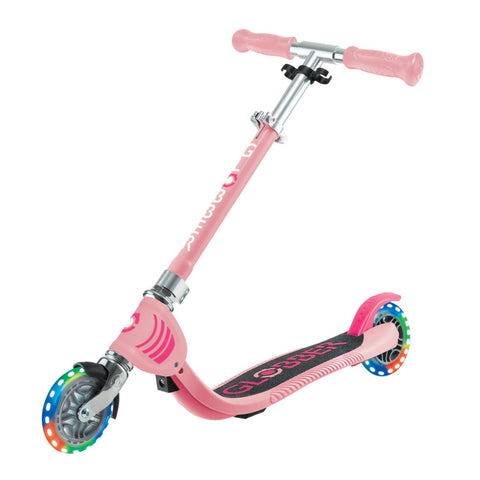 Globber Flow Foldable Junior Lights 2-Wheel Scooter Pastel Pink 3+ Years