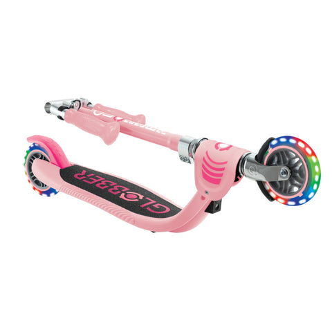 Globber Flow Foldable Junior Lights 2-Wheel Scooter Pastel Pink 3+ Years